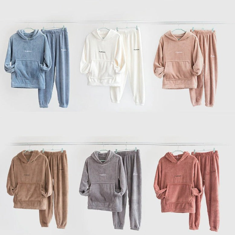 Pyjama en flanelle à capuche