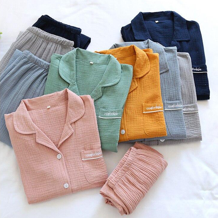 Pyjama japonais en gaze de coton