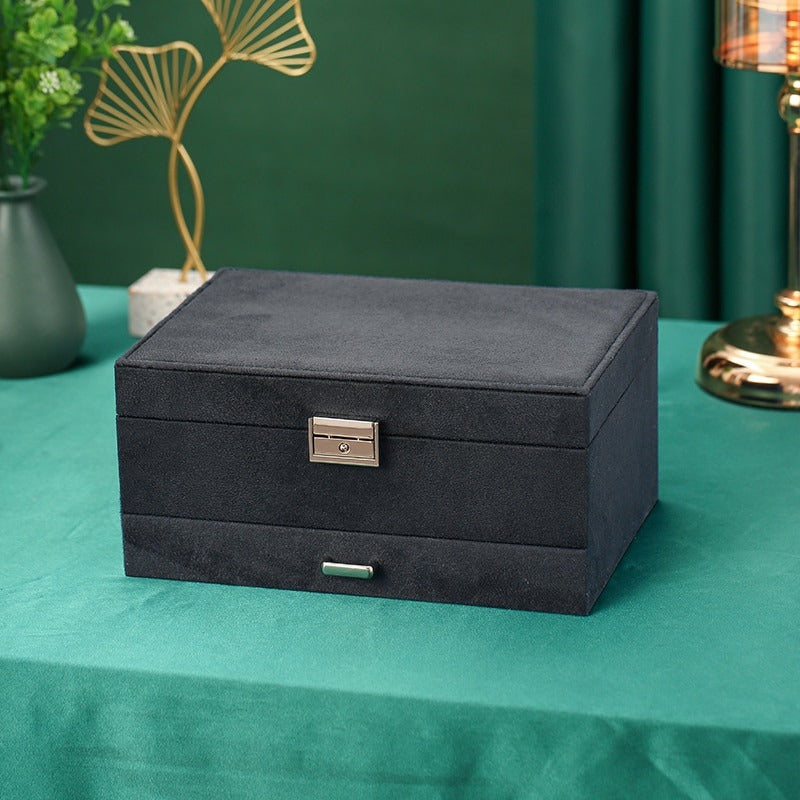 Boîte à bijoux effet daim