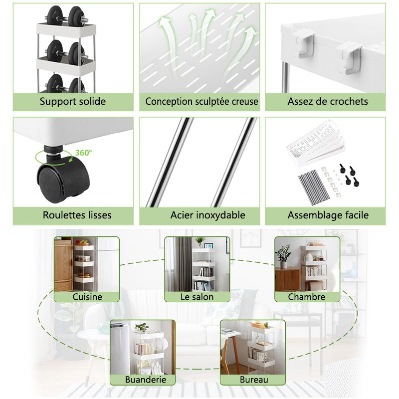 Etagère de rangement mobile