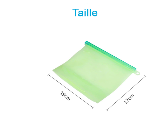 Sachet de Conservation Alimentaire Réutilisable (Lot de 4)
