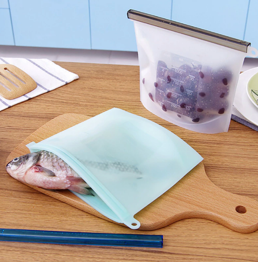 Sachet de Conservation Alimentaire Réutilisable (Lot de 4)