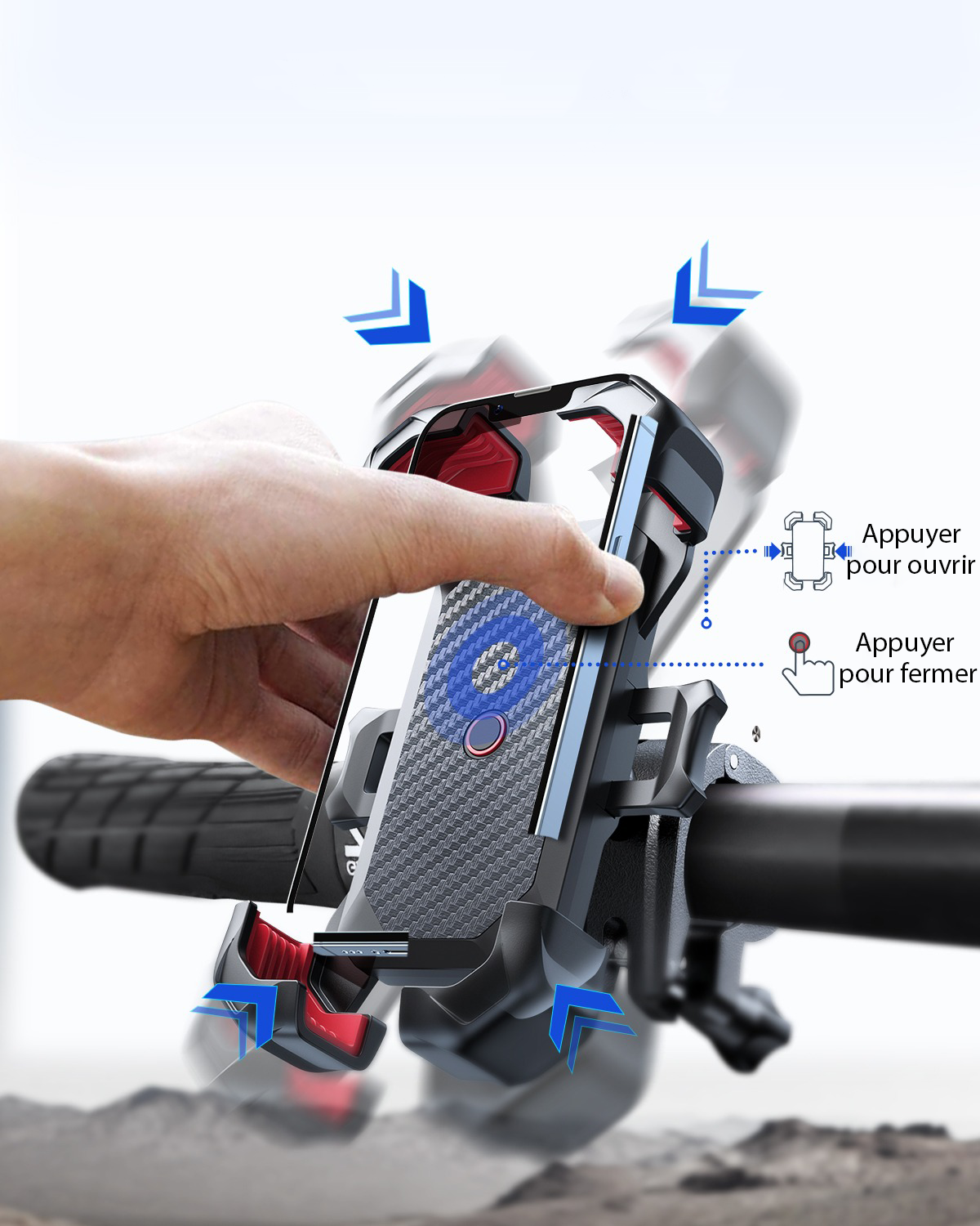 Support de téléphone universel pour vélo et scooter