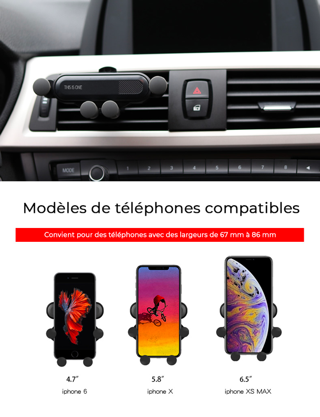 Support de Téléphone Magnétique pour Voiture