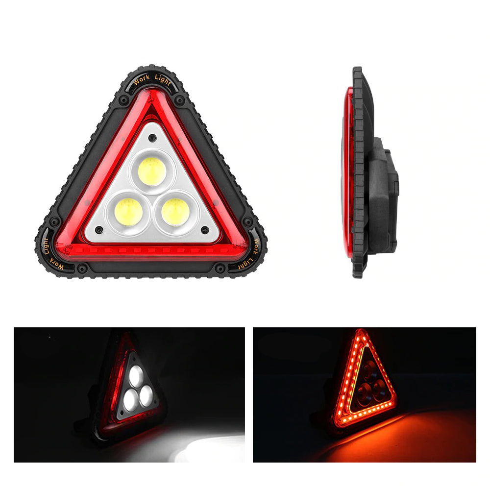 NOUVEAU I Triangle de signalisation LED longue portée sur batterie