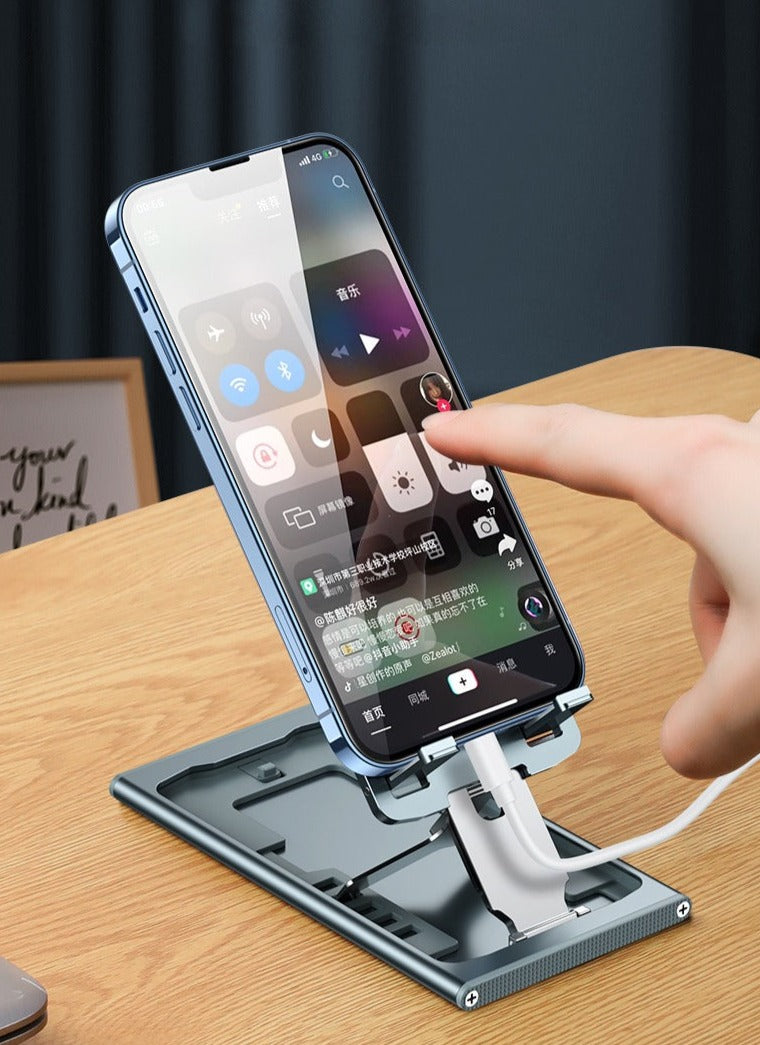 Support de téléphone et tablette pliable en métal