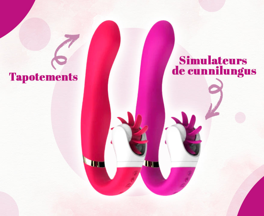 Gode vibromasseur simulateur de cunnilingus