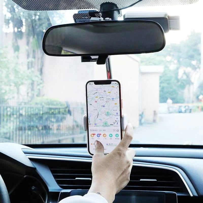 Support smartphone retroviseur