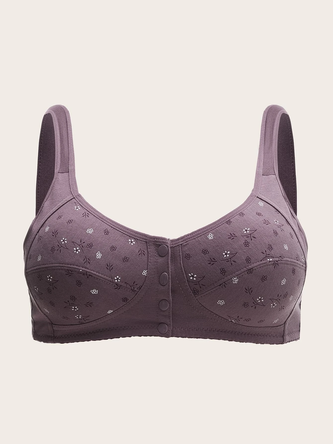 Soutien-gorge 100% coton à imprimé floral