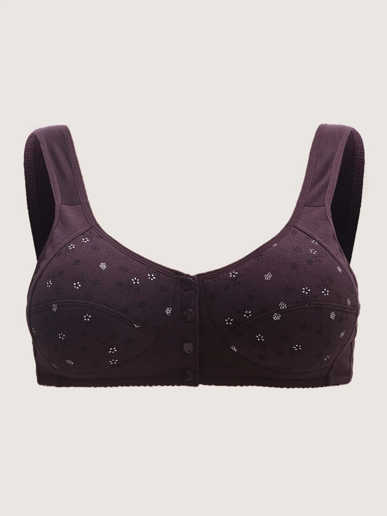 Soutien-gorge 100% coton à imprimé floral