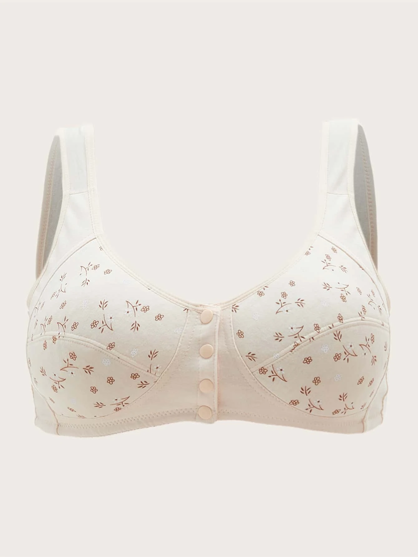 Soutien-gorge 100% coton à imprimé floral