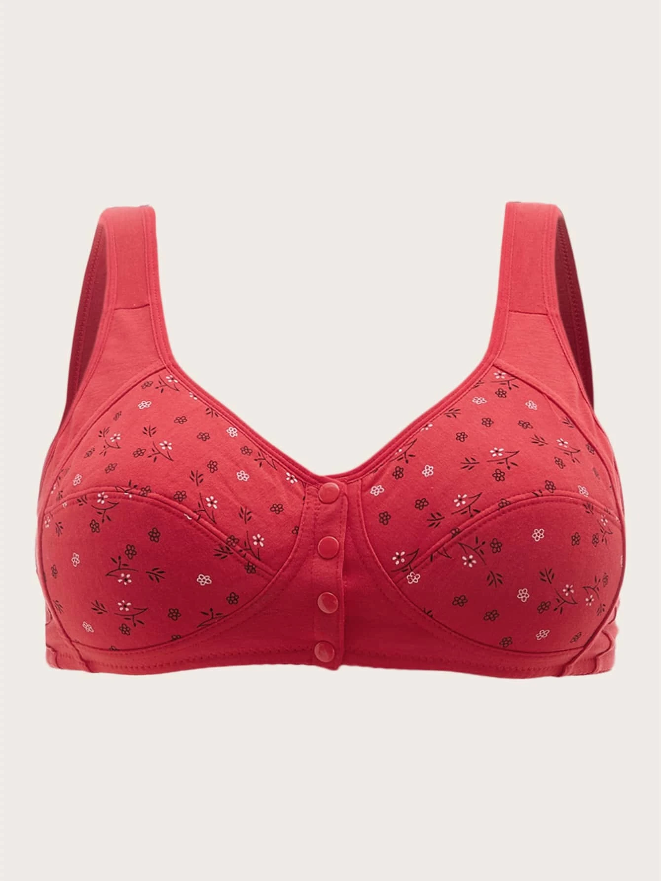 Soutien-gorge 100% coton à imprimé floral