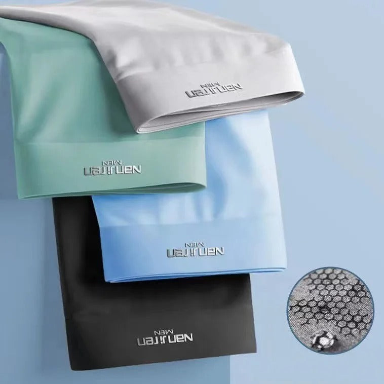 Lot de 4 boxers en soie glacée antibactériens