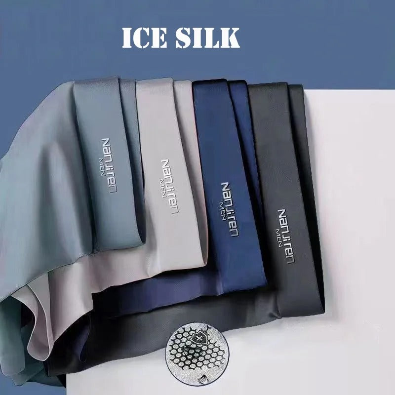 Lot de 4 boxers en soie glacée antibactériens