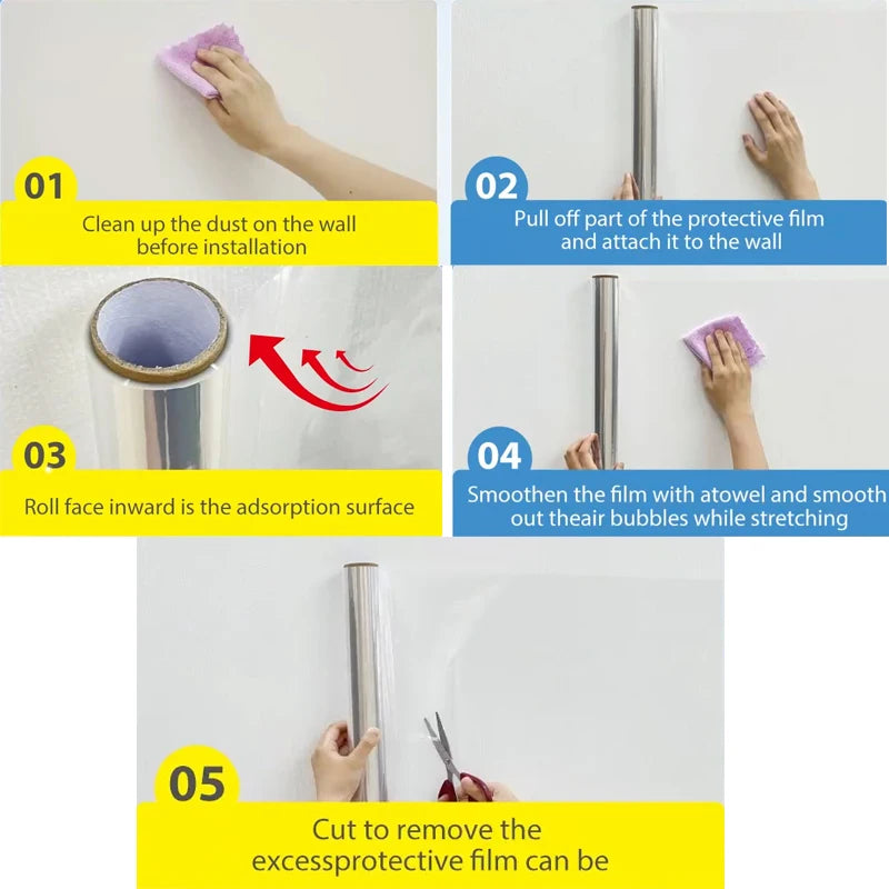 Film Transparent Anti-Huile pour Cuisine – Autocollant Lavable 45cmx10m