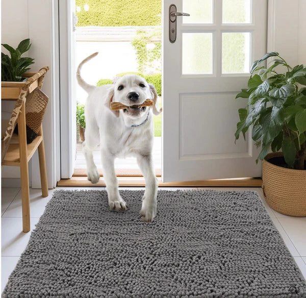 Tapis Microfibre Ultra-absorbant et Antidérapant Lavable pour Chien