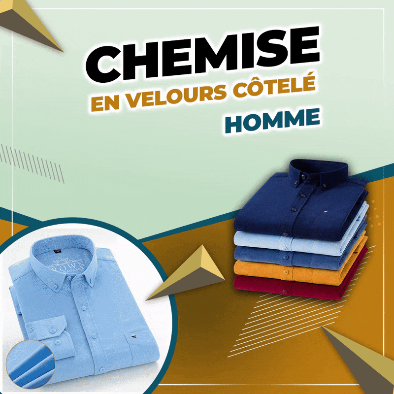 Chemise en velours côtelé - Homme