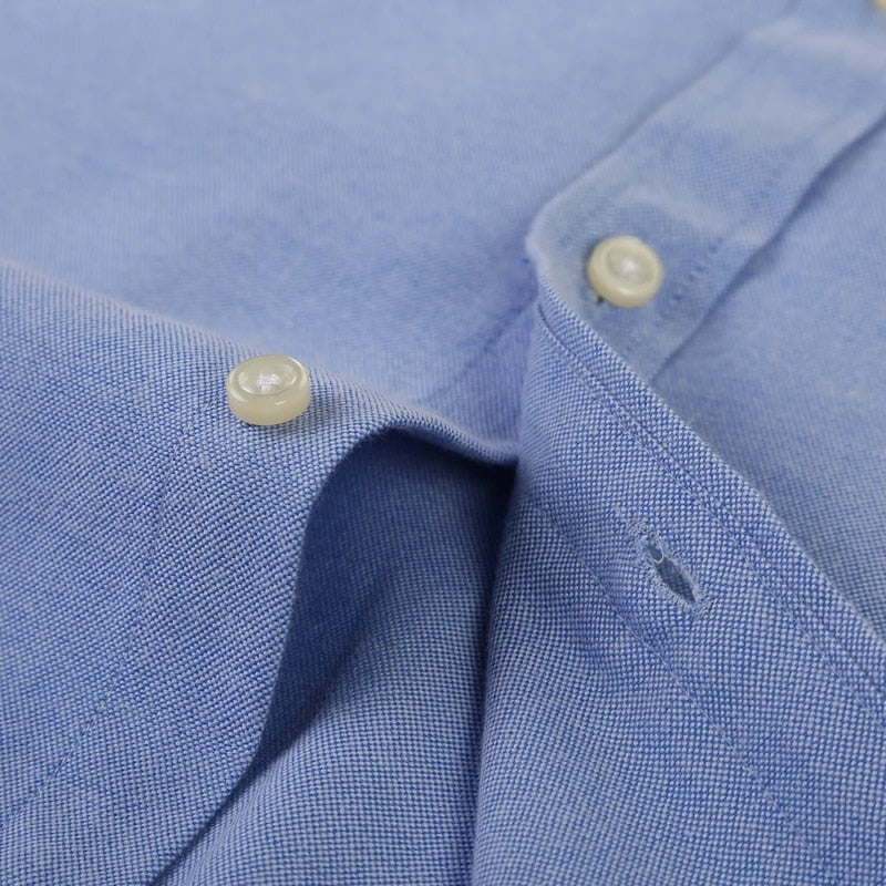 Chemise Oxford en coton à manches longues