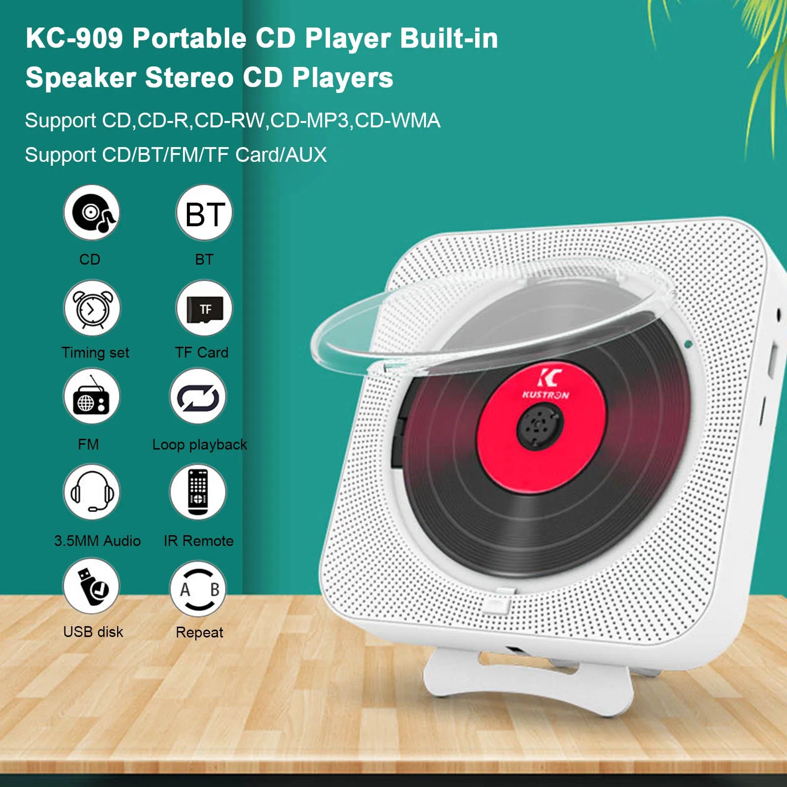 Lecteur de CD Musique 2 en 2 - Bluetooth