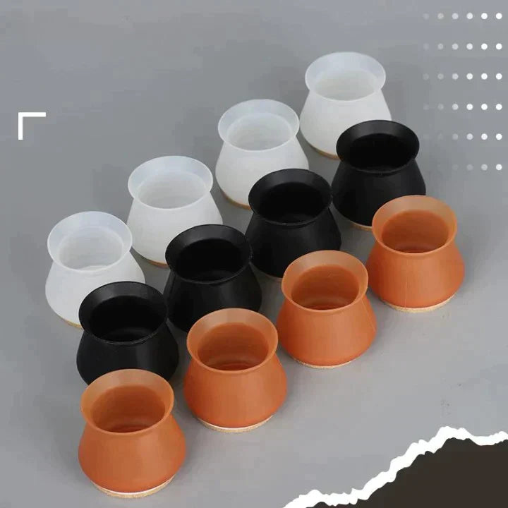Lot de 16 Patin silicone antidérapant pour chaise et table