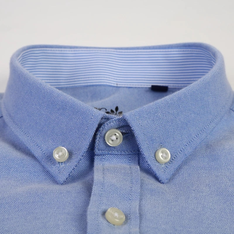 Chemise Oxford en coton à manches longues