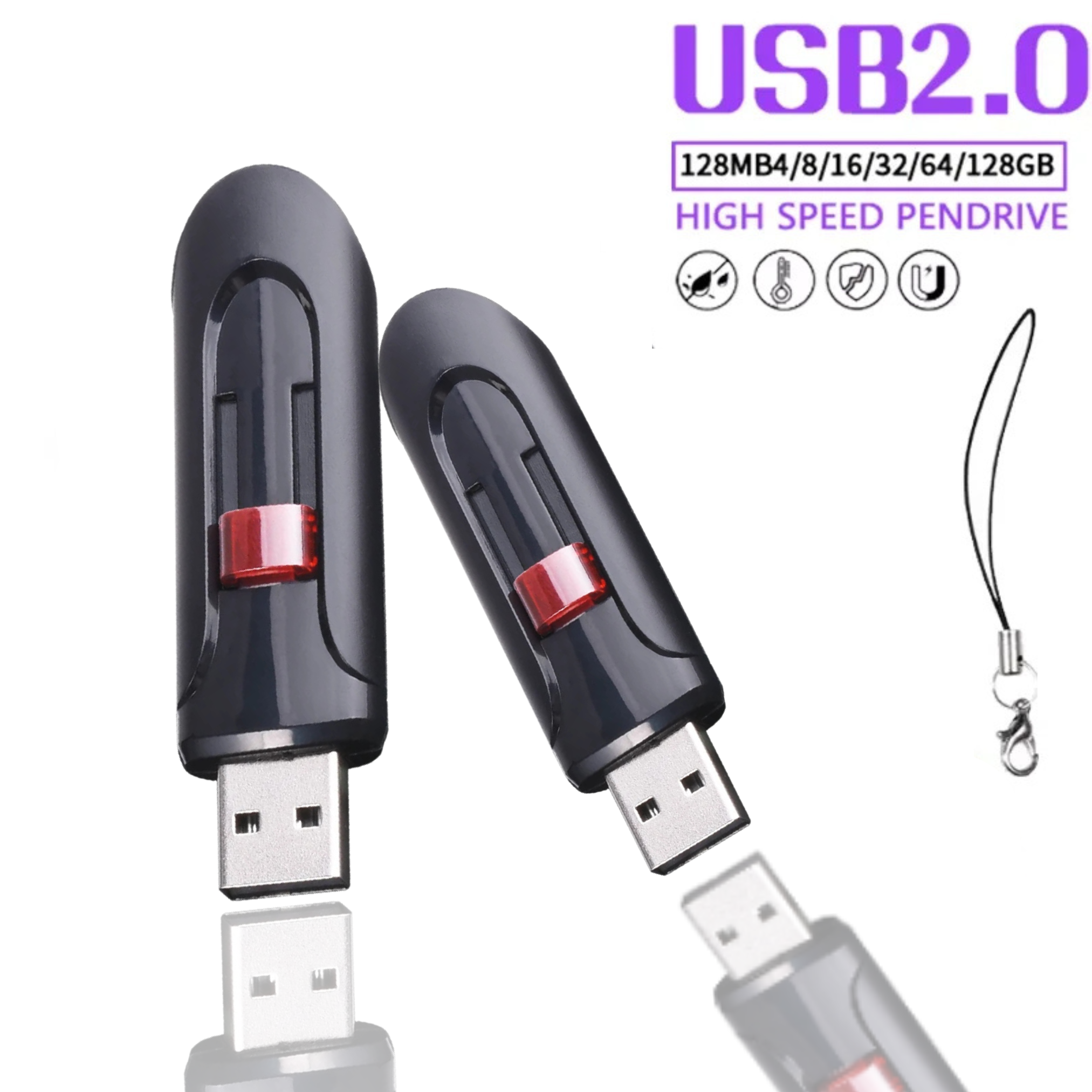 Clé USB Rétractable Haute Vitesse 128GO