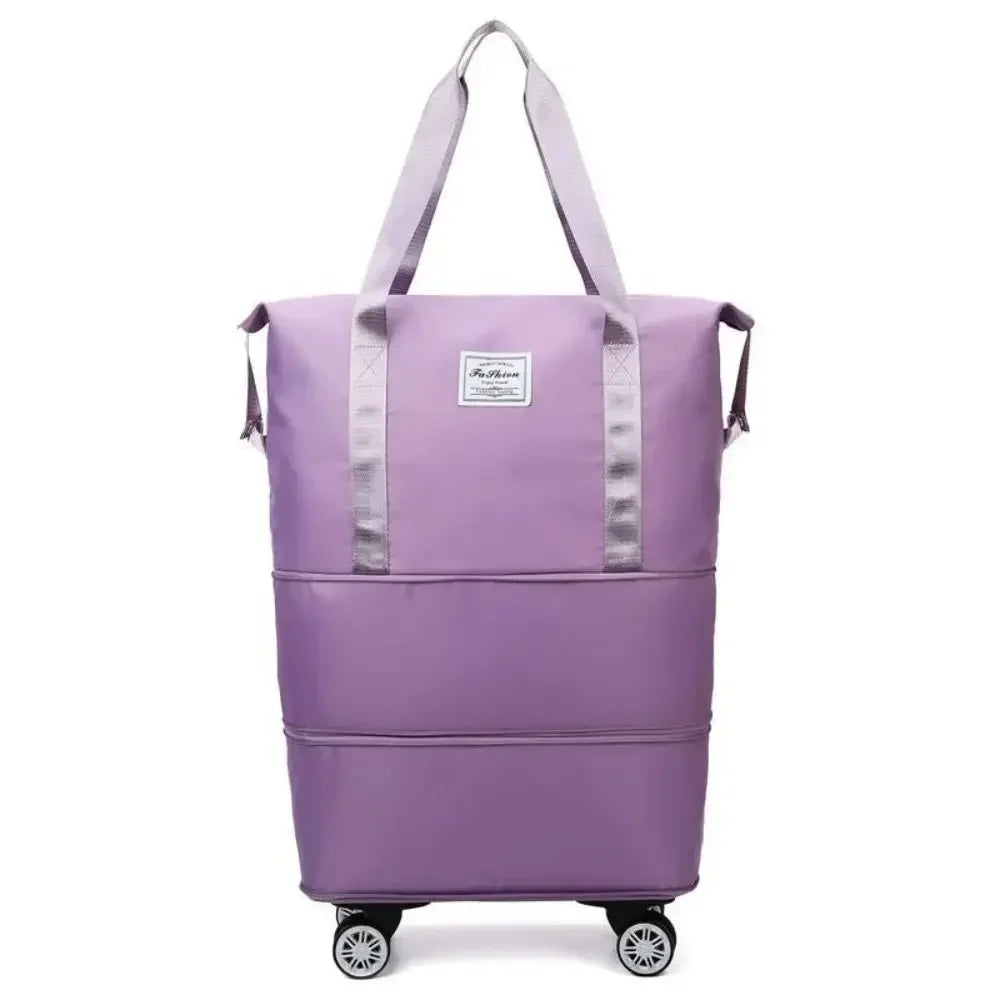 Sac de Voyage Extensible à Roulettes Amovibles – Grande Capacité, Compartiment Sec/Humide, Bagage Léger & Multifonctions