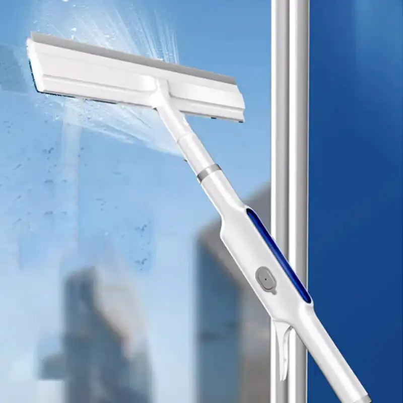 Nettoyeur de vitres télescopique 3 en 1 avec pulvérisateur intégré