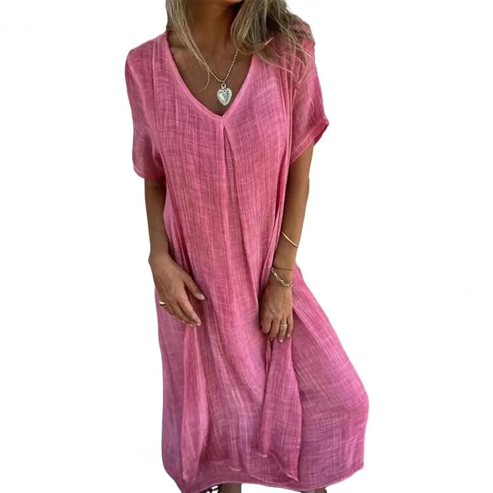 Robe Vintage d'Été en Lin & Coton Fluide et Légère