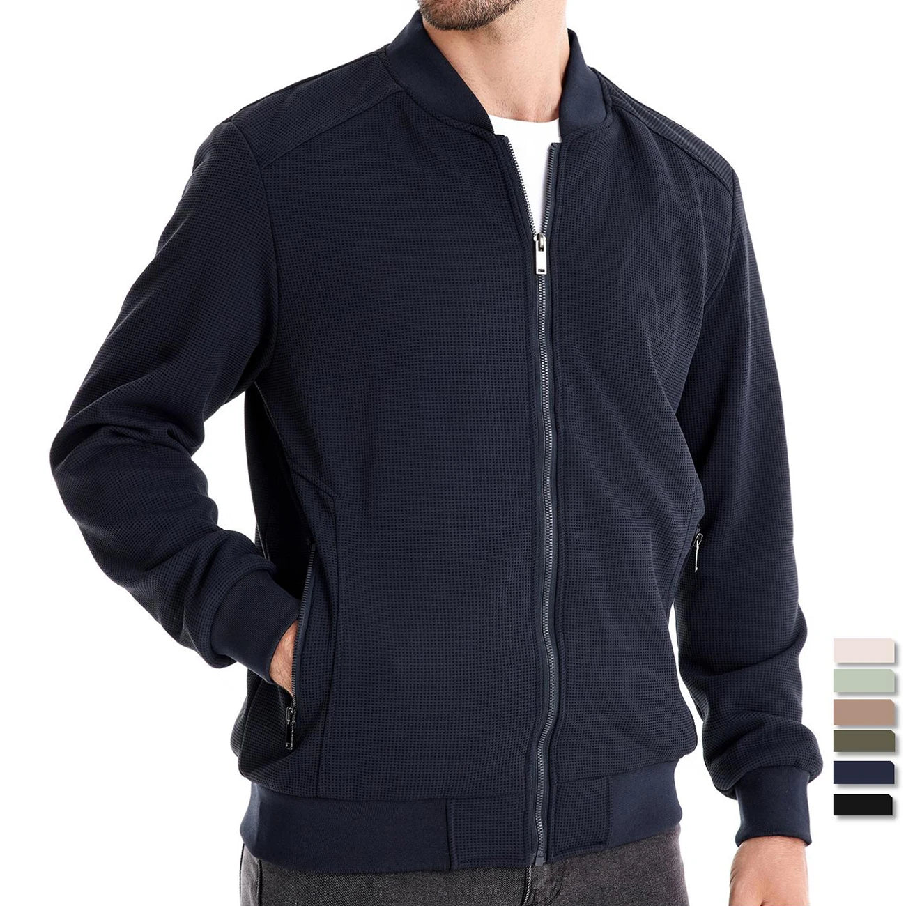 Blouson Bombardier d'Automne gauffré - Homme