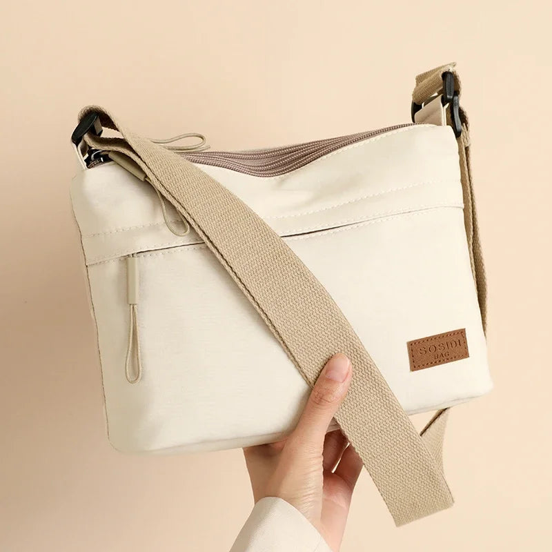 Sac Bandoulière Femme Toile – 3 Grandes Poches
