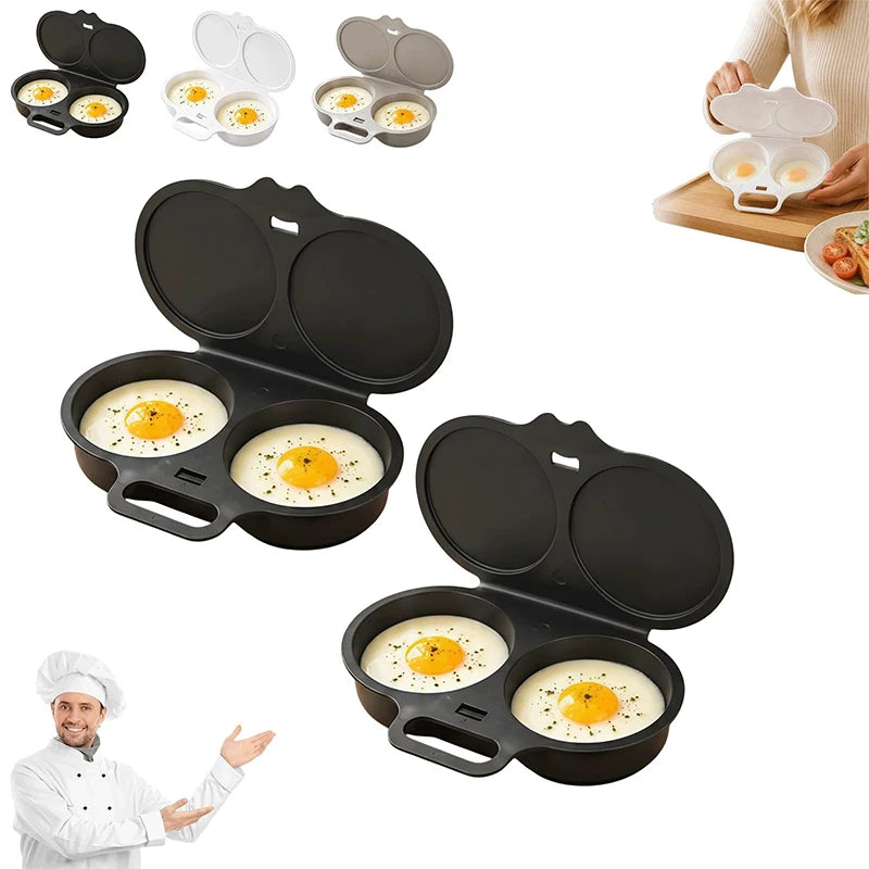 Cuiseur à Œufs Micro-Ondes Double – Moule Vapeur Rapide pour 2 Œufs