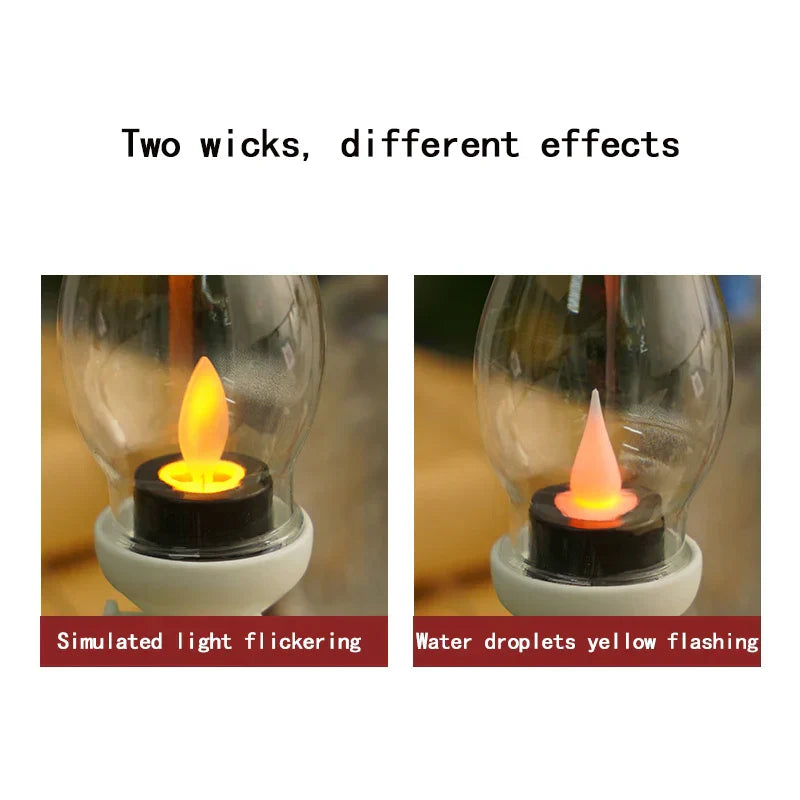 Lampe à Pétrole LED Rétro avec Effet Flamme