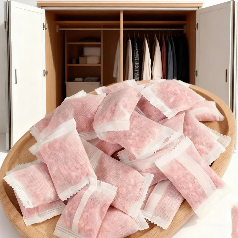 Lot de 100 Sachets Parfumés à la Rose pour Maison – Désodorisants Longue Durée pour Armoire, Placard, Valise...