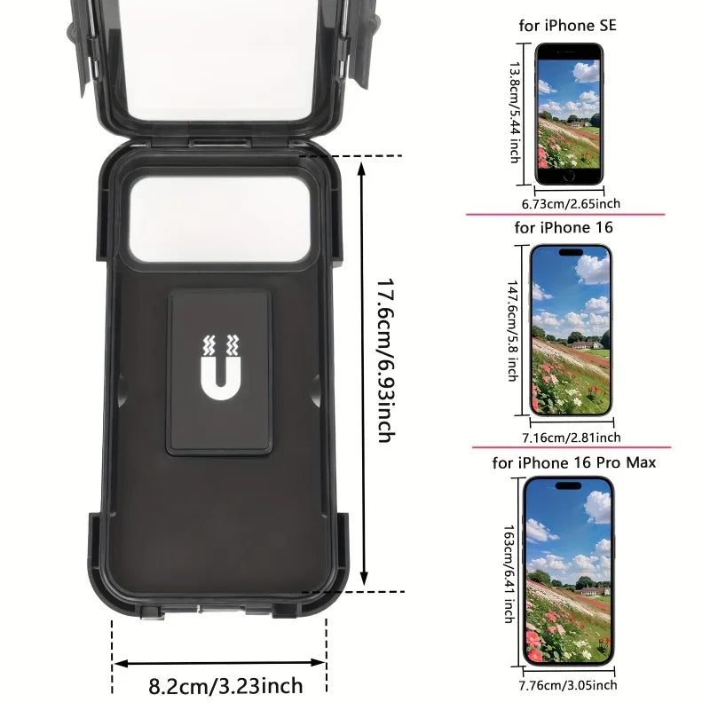 Support Téléphone Étanche Moto et Vélo – Fixation Universelle Rotative 360° pour Smartphone et GPS