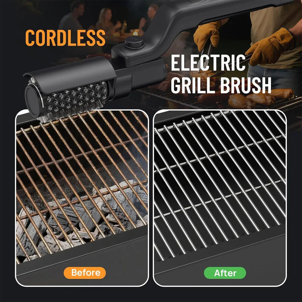 Brosse Électrique de Nettoyage 2 en 1 Grilles BBQ - Rechargeable