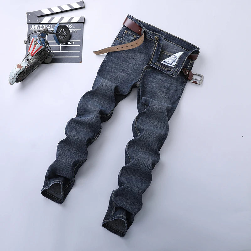 Jean en denim classique coupe droite pour Homme