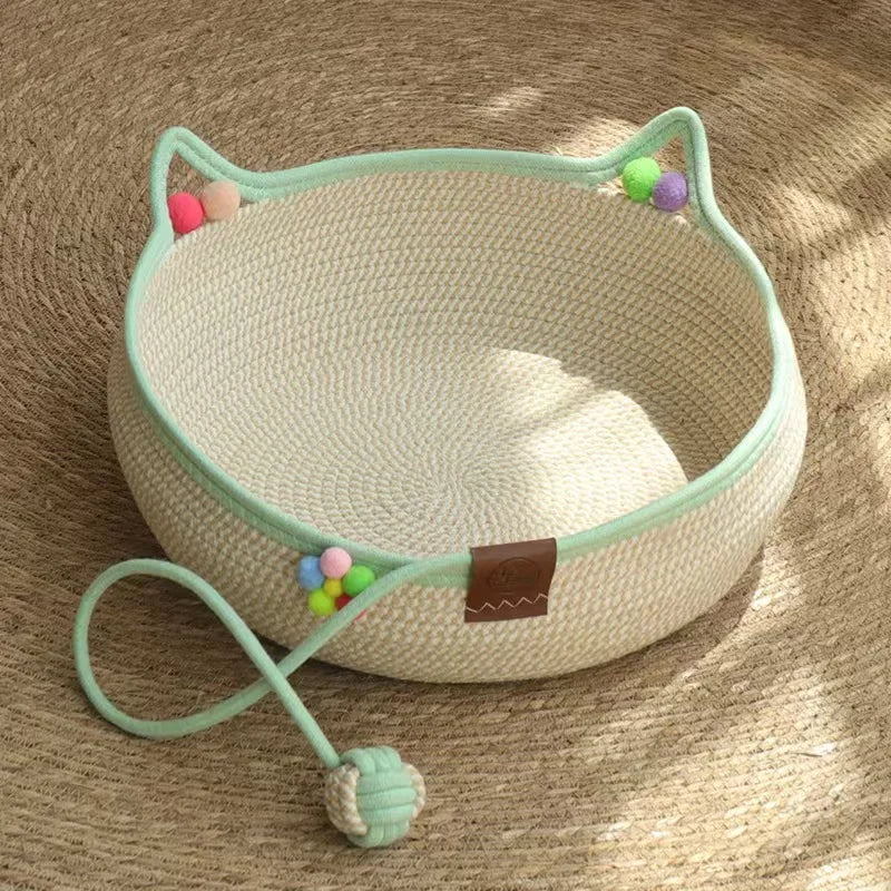 Lit & Griffoir 2-en-1 pour Chat - Jouet avec Balles Colorées pour Chats et Petits Chiens