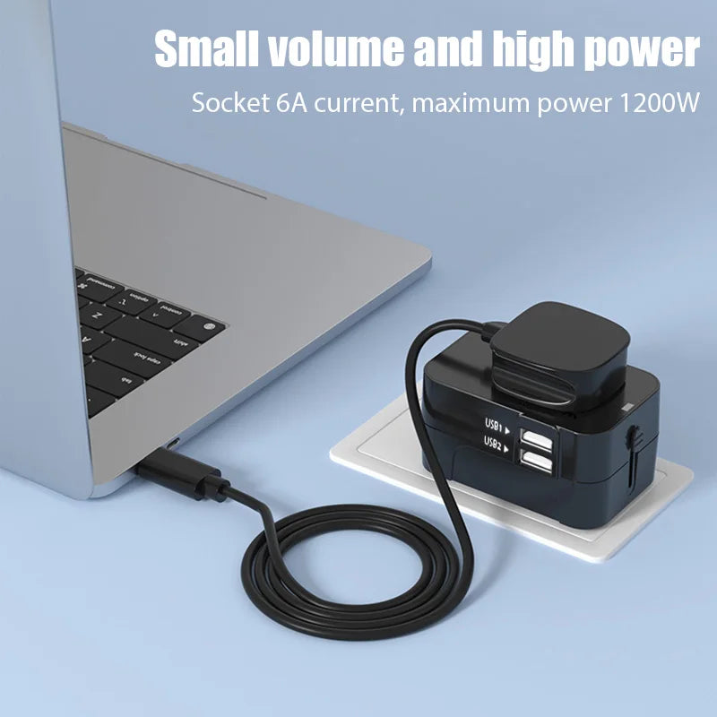 Prise Universelle avec Double USB — Idéal pour voyages