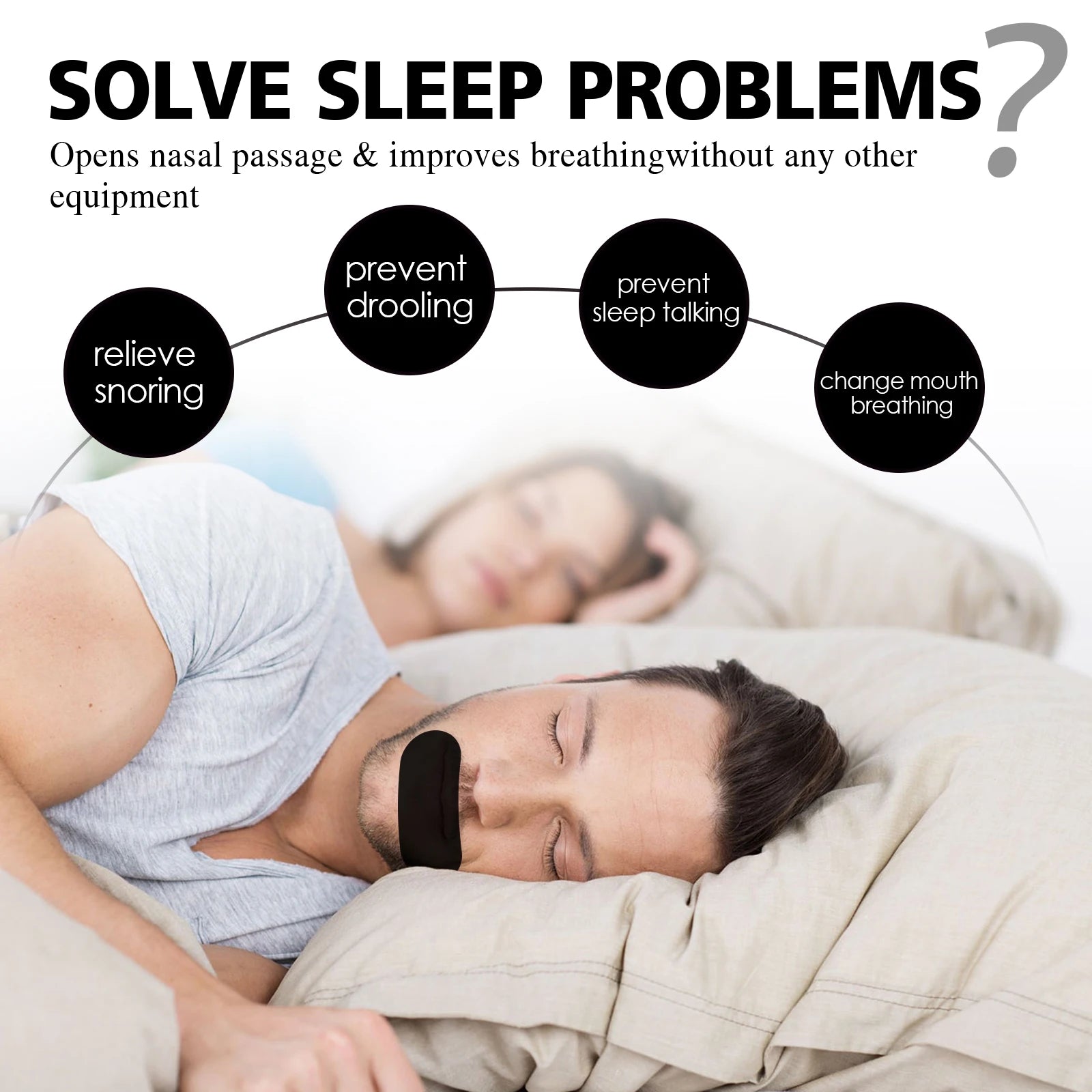MOUTH TAPE - 30x Bandes Buccale Anti-Ronflement
