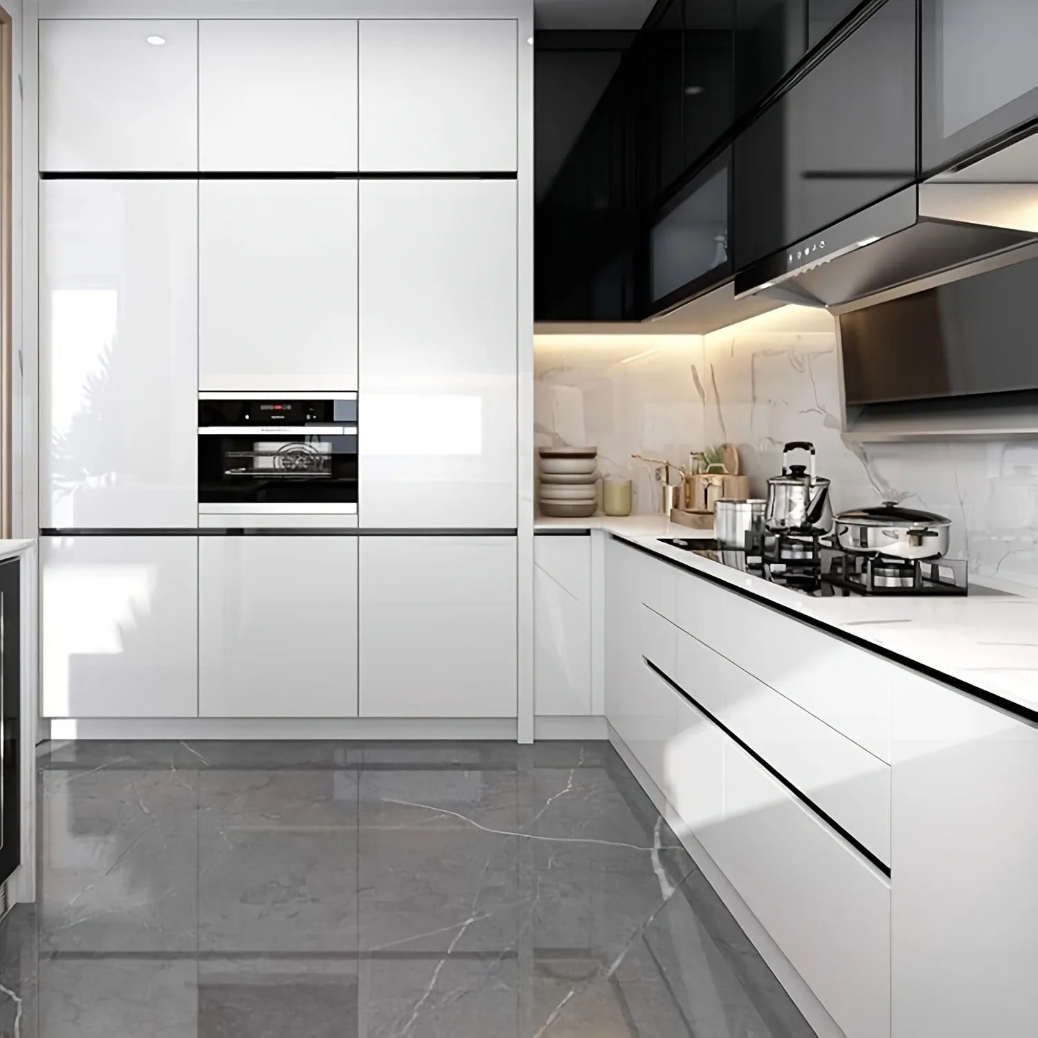 Autocollants Brillants pour Rénovation de Façades de Cuisine