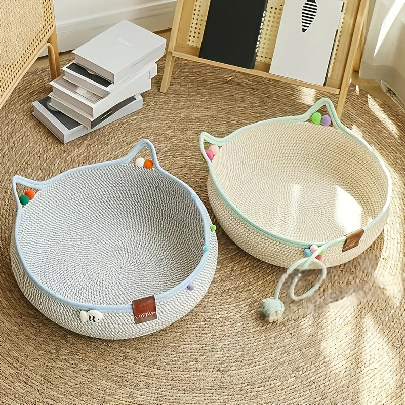 Lit & Griffoir 2-en-1 pour Chat - Jouet avec Balles Colorées pour Chats et Petits Chiens