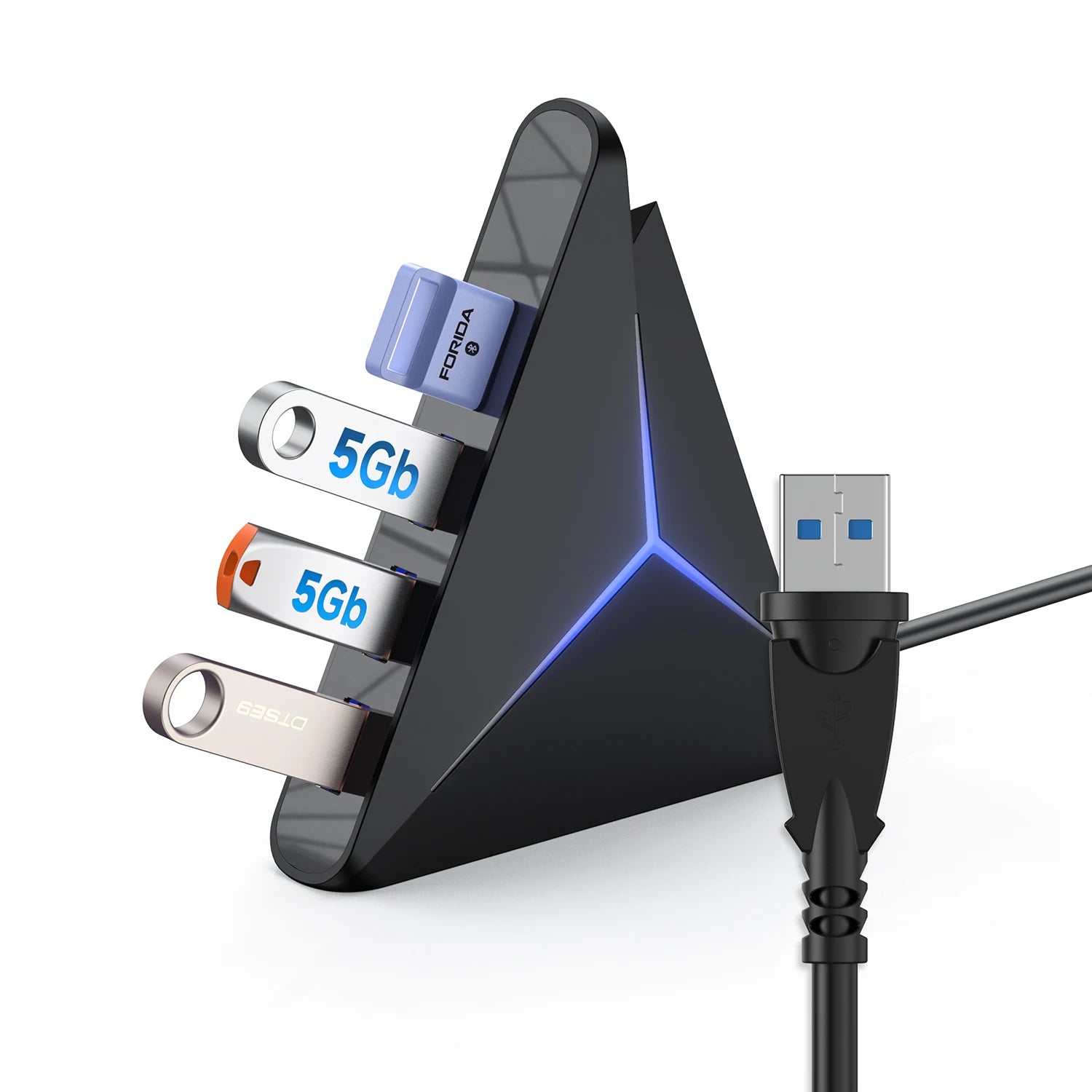 Station d'Accueil Pyramide 4 Ports USB 3.0 & Type-C