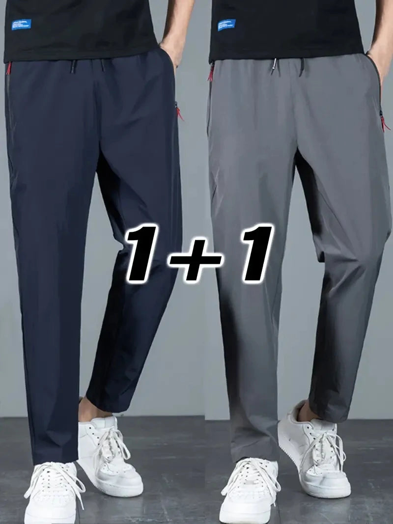 Lot de 2 Pantalons Décontractés Stretch Coupe Droite - Homme
