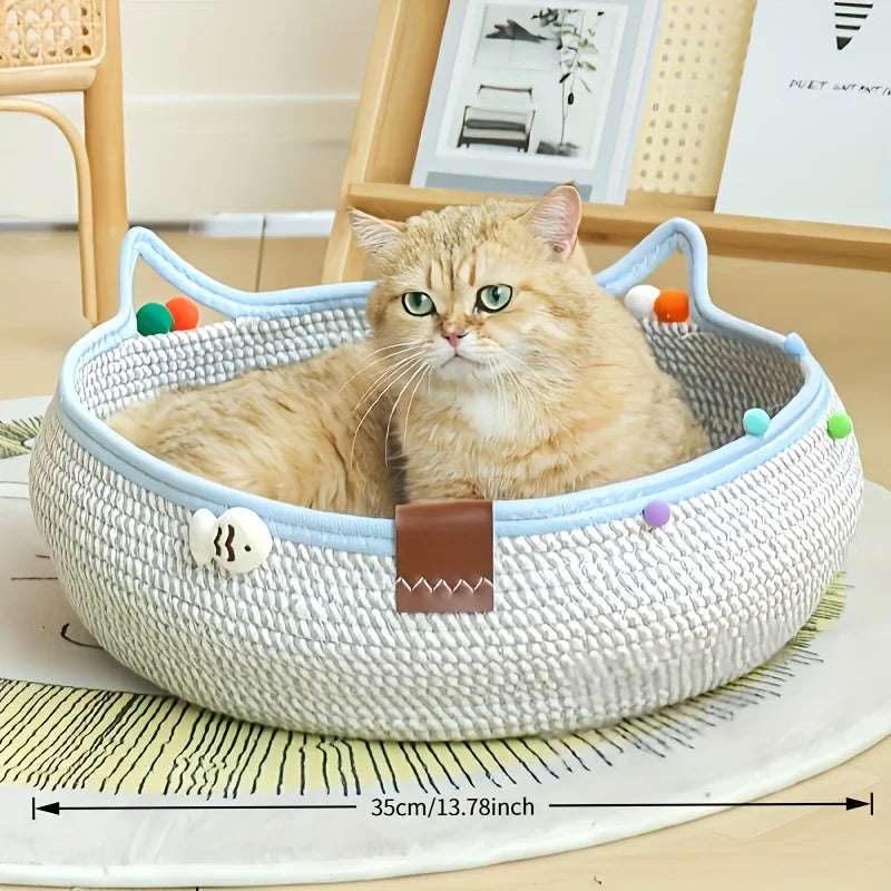 Lit & Griffoir 2-en-1 pour Chat - Jouet avec Balles Colorées pour Chats et Petits Chiens