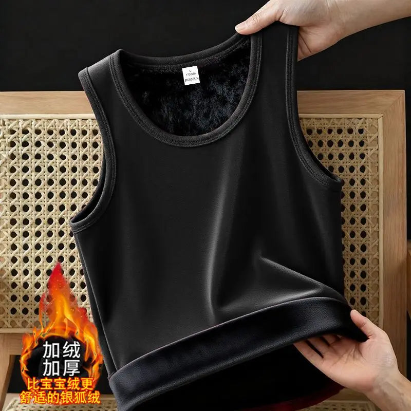 Débardeur Thermique Homme Doublé Polaire Épais & Chaud – Grandes Tailles