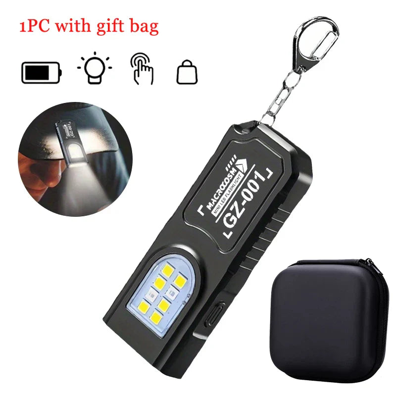 2X Mini Lampe Porte-Clés LED Ultra Puissante