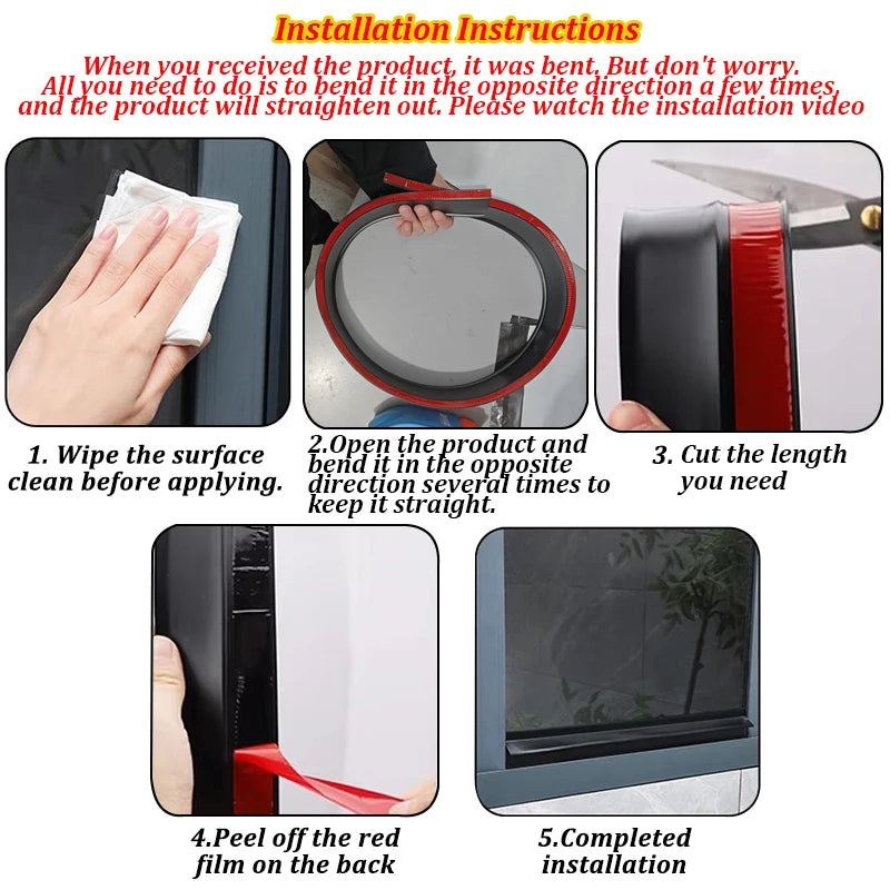 Bande d’Étanchéité 1M pour Fenêtre & Balcon – Barrière Anti-Pluie & Coupe-Vent