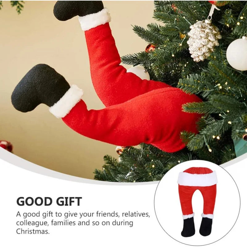 Décoration Jambes de Père Noël Flexibles