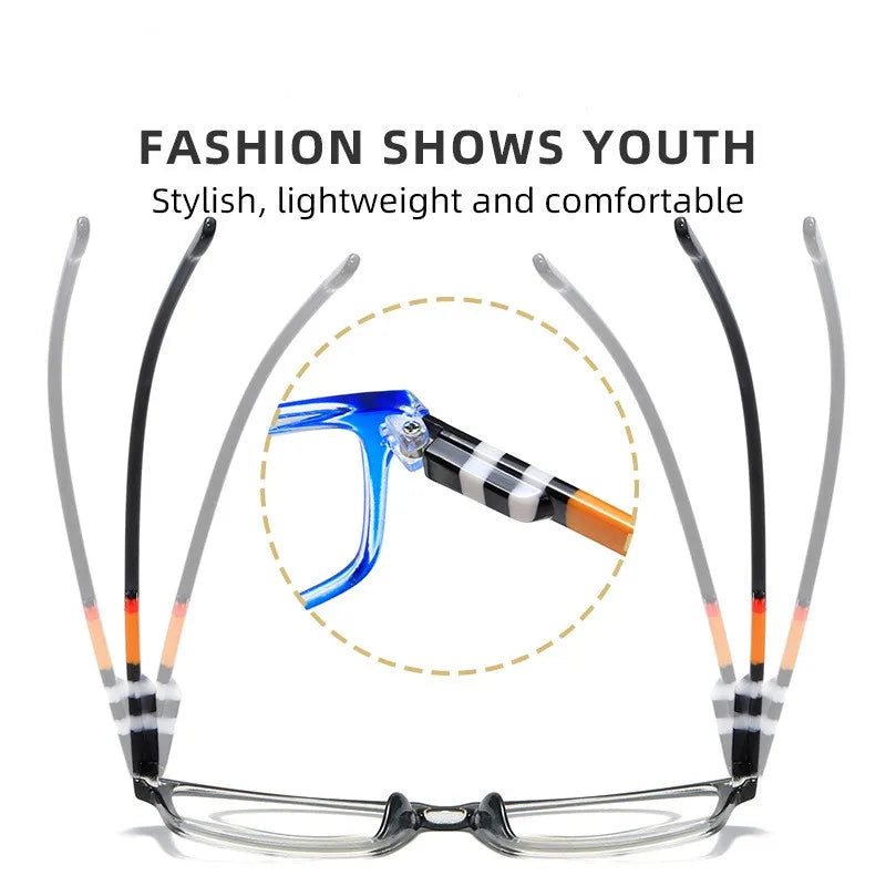 Lunettes de lecture anti-lumière bleue à ressort